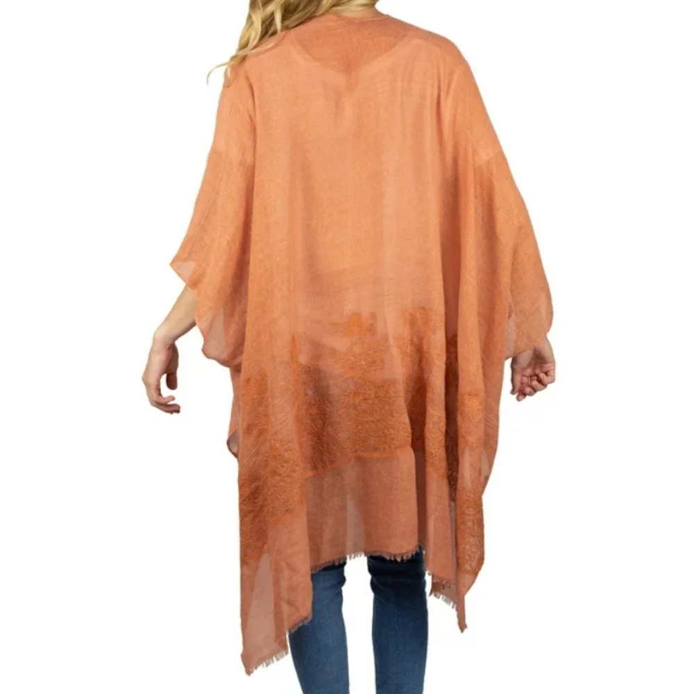 Dreamy Embroidered Open-Front Layering duster - Picture 2 of 14